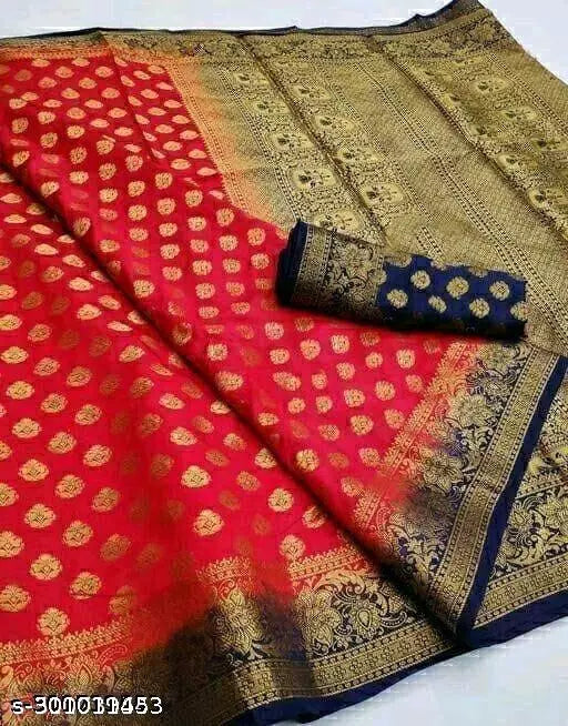 Morpich Fashion Nylon Banarasi Silk Saree