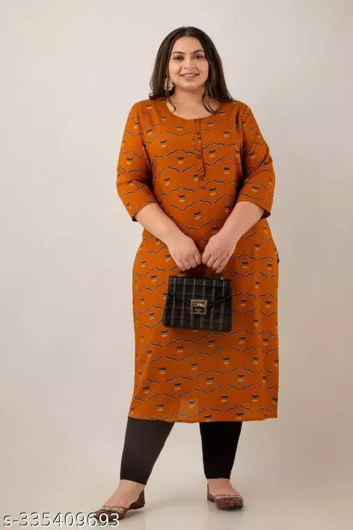 Stylish and Comfortable Plus-Size Rayon Kurti for Women