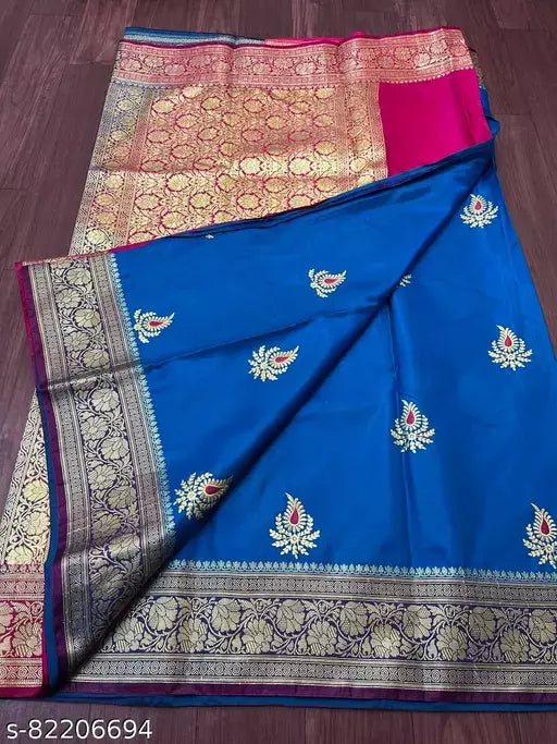 Satin Silk Embroided Saree