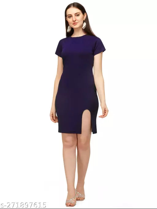 Bodycon N.Blue Dresses For Woman