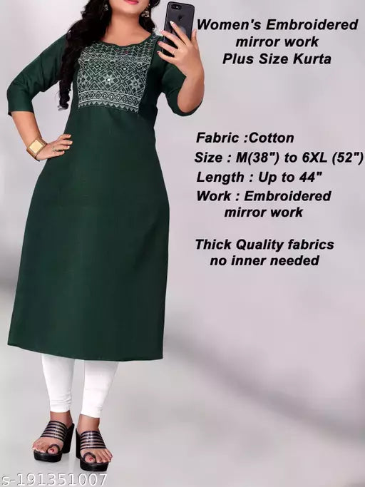 Rangrasiya Tex New Cotton  Embroidered Plus Size Kurtis