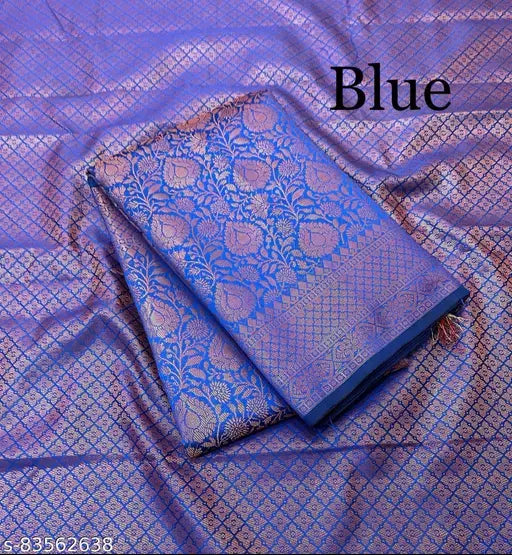 Beautiful Kanchi Semi Pattu Saree With Brocade Pallu Blouse