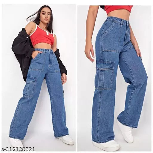 SAANU'S FASHION - STYLISH SIX POCKETS DENIM JEANS FOR GIRLS & WOMEN