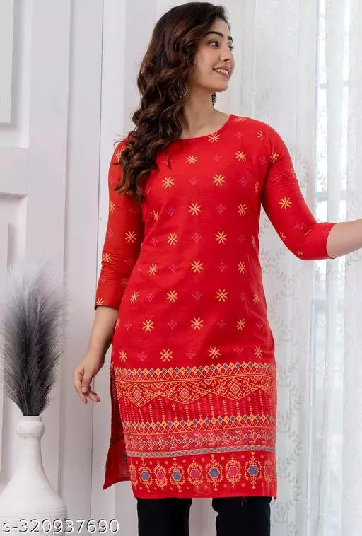 Mialo fashion straight cotton kurta.