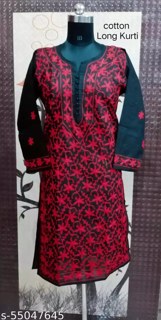 Aari Cotton Front Jall Kurti