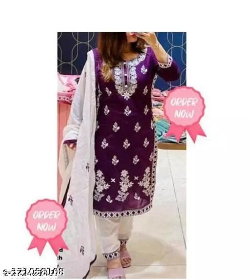 NEW EMBROIDERY KURTA PANT WITH DUPATTA