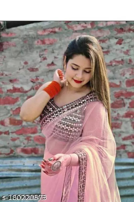 MIRROR 009 FANCY NET SAREES