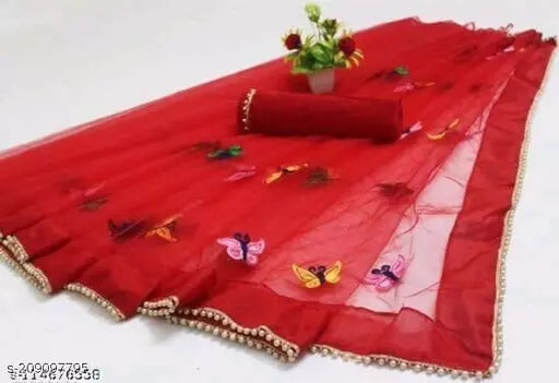 Butterfly Net Saree Titli Designs