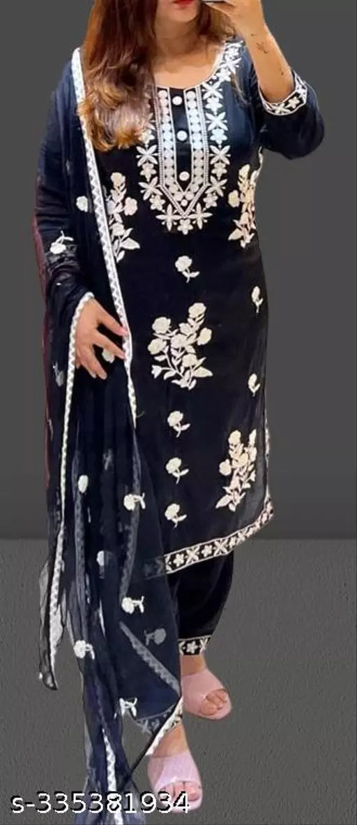 BEST EMBROIDERY KURTA PANT WITH DUPATTA