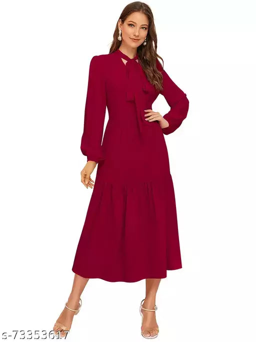 MAROON DRESS