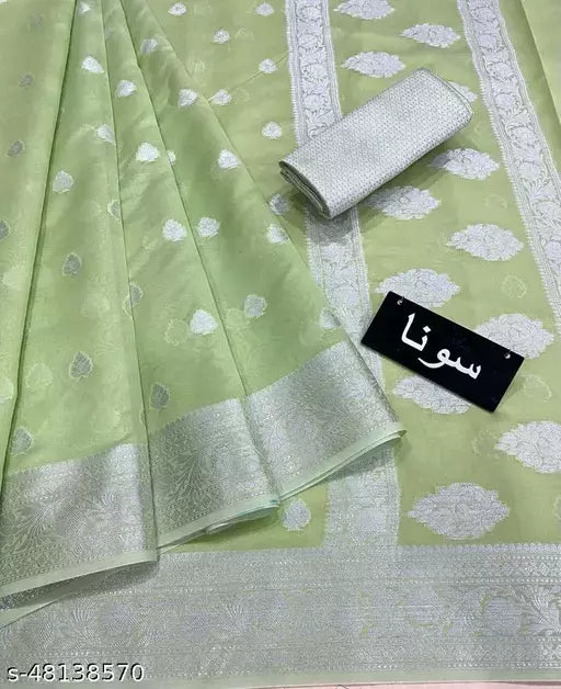 WOVEN BANARASI SILVER RUPA BOOTI SAREE