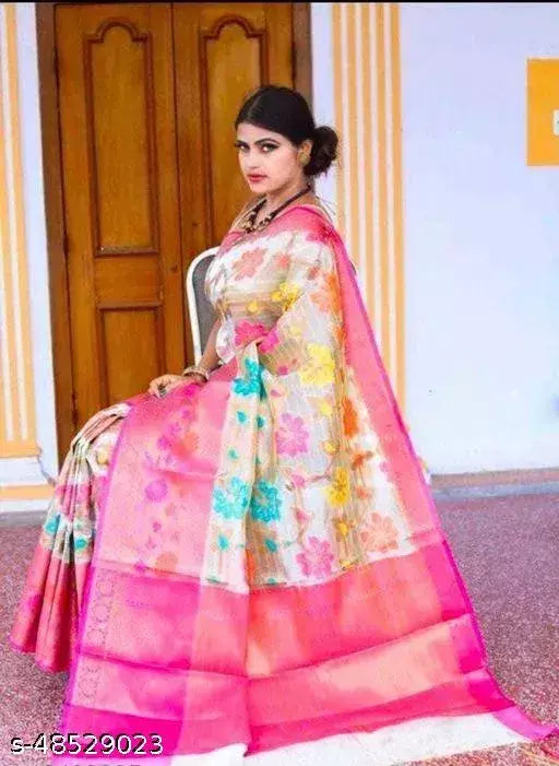 Designer Banarasi Handloom Alfi Jaal