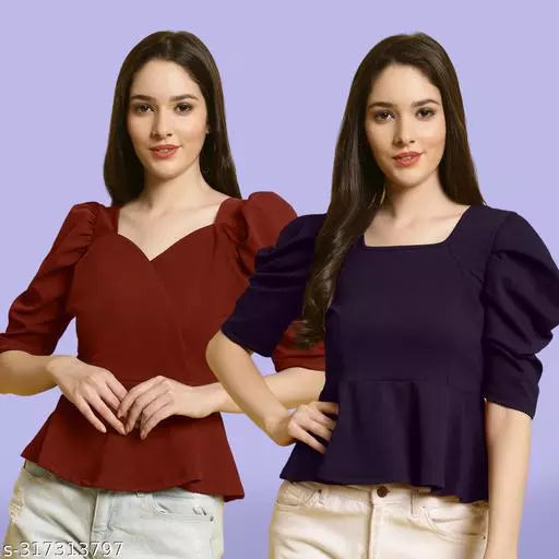 Casual Classic Fashion Forward Women's Top - Pack of 2