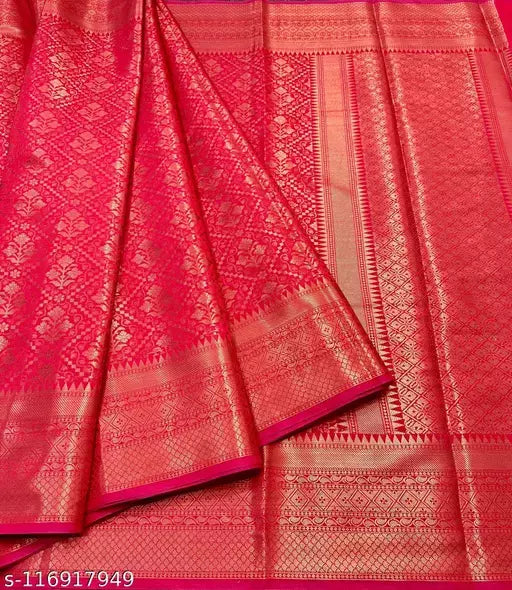 Copper Zari Soft Silk Saree