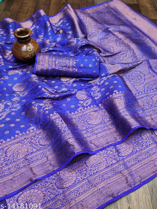 Banarasi Silk Copper Zari Sarees