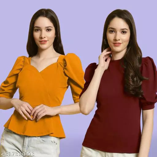 Casual Classic Fashion Forward Women's Top - Pack of 2