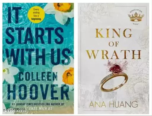 Combo Of 2 Books : It Starts With Us + King Of Wrath  (Perfect Paperback  Colleen Hoover  Ana Huang)