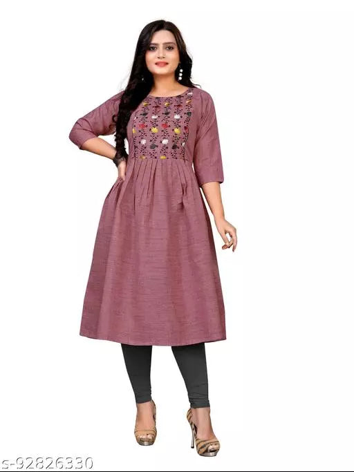 New Cotton Embrodired Feeding Kurti