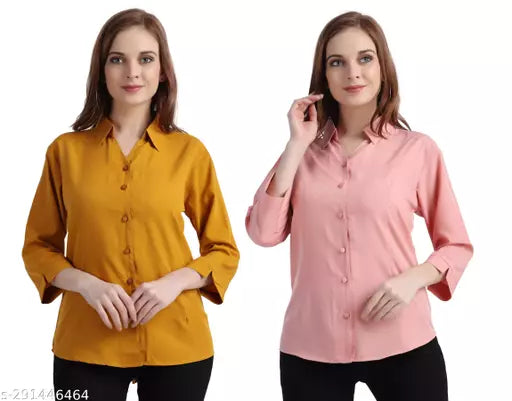 Fancy Retro Women Shirts (Pack of 2)