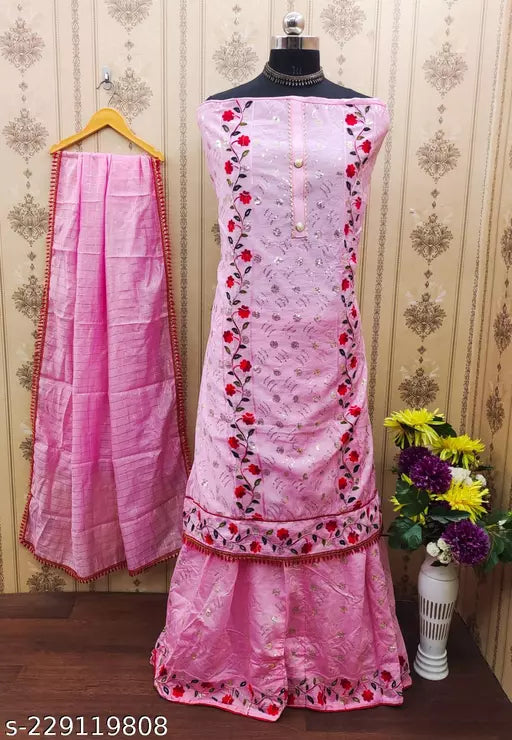 Women's Fashion Chanderi Cotton Garara Suit