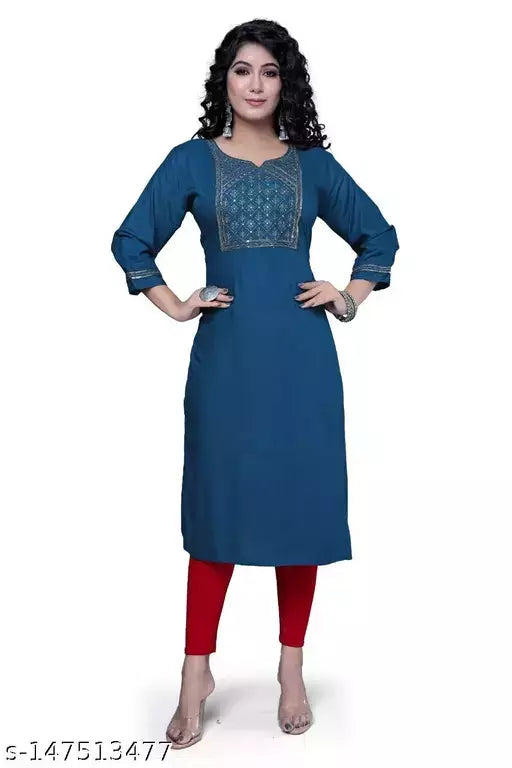 Women's  Rayon slub  Kurti