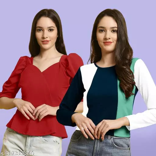 Casual Classic Fashion Forward Women's Top - Pack of 2