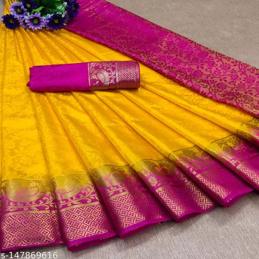 MORPINCH FASHION EMBOSS  SILK SAREE