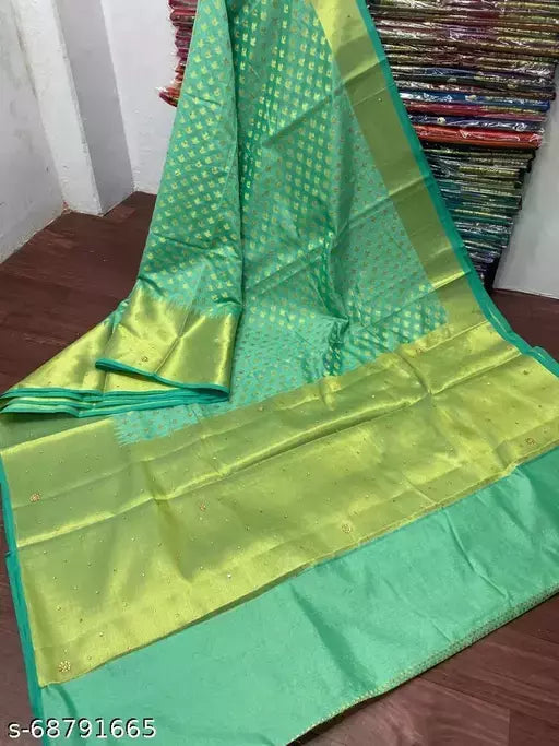 Banarasi Silk Saree With Stone Work