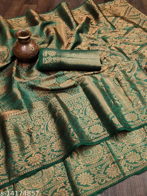 Banarasi Silk Copper Zari Sarees