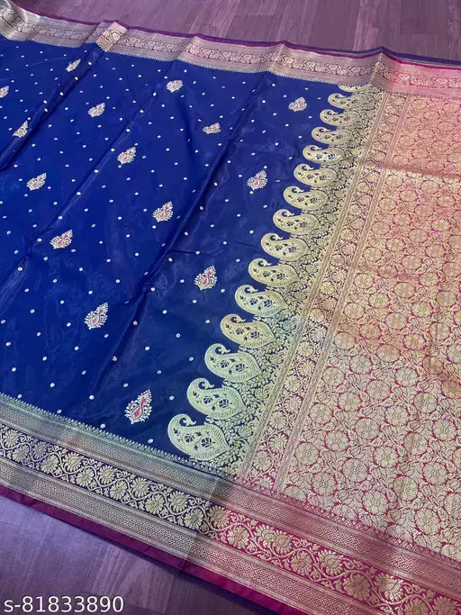 Satin Silk Embroided Saree