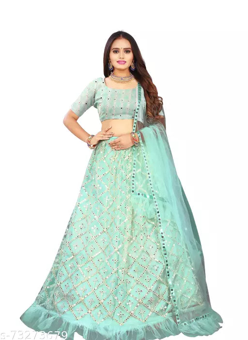 NET LEHENGA CHOLI MADE BY KRADDLE