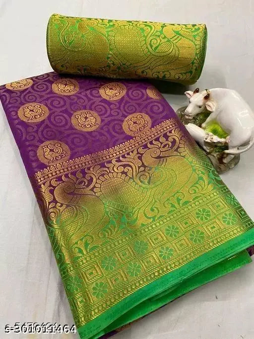 Morpich Fashion Nylon Banarasi Silk Saree