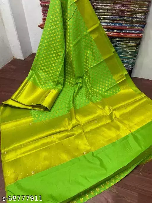 Banarasi Silk Saree With Stone Work