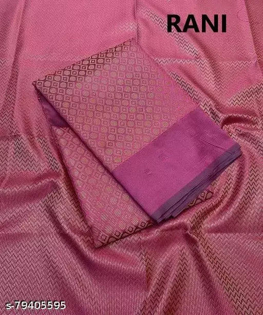 Beautiful Kanchi Semi Pattu Saree With Brocade Pallu Blouse
