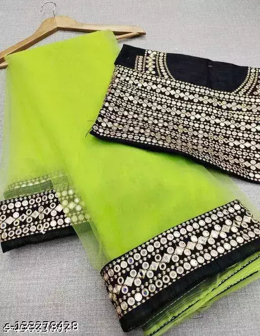 MIRROR 9 FANCY NET SAREES