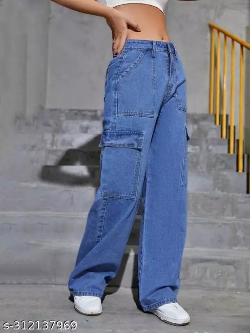 SAANU'S FASHION - STYLISH SIX POCKETS DENIM JEANS FOR GIRLS & WOMEN