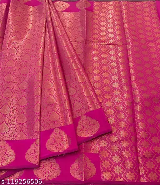 Copper Zari Soft Silk Saree