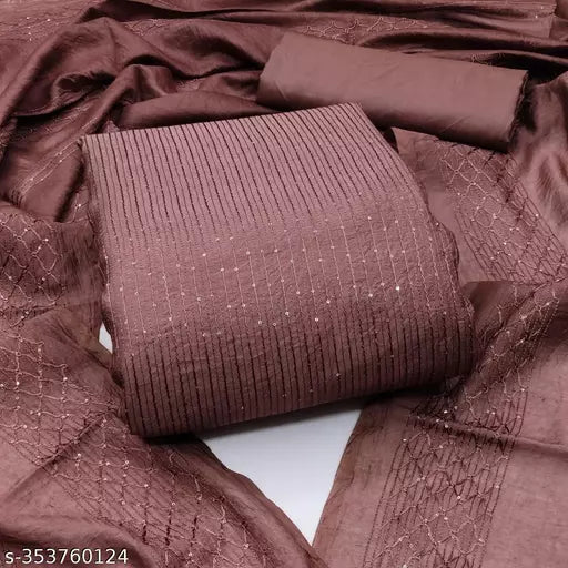 CHANDERI SLIK SUITS FOR LADIES
