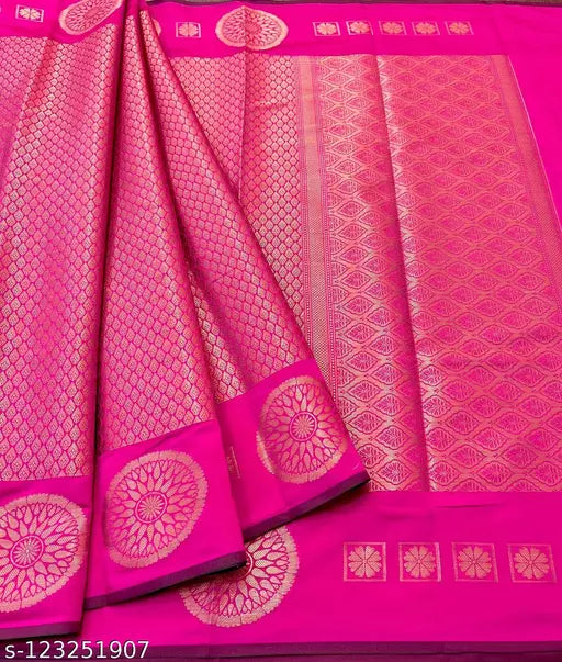 Copper Zari Soft Silk Saree