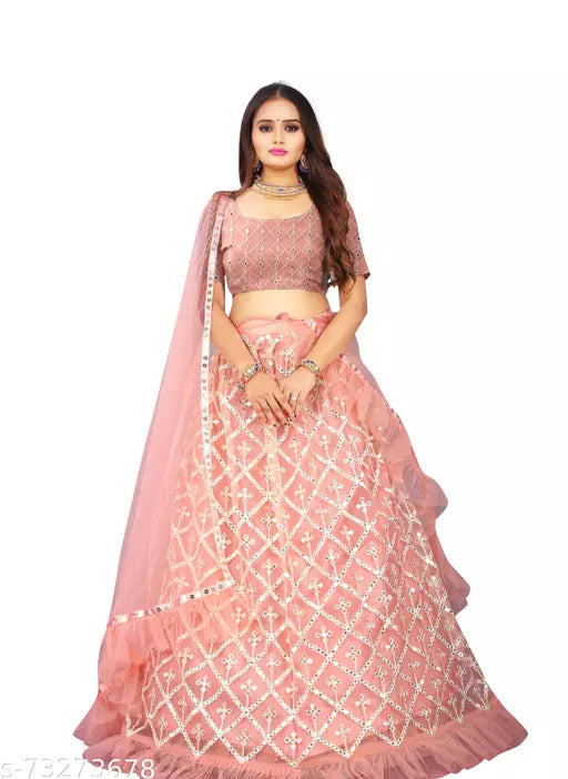NET LEHENGA CHOLI MADE BY KRADDLE