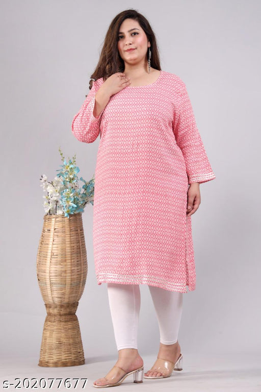 Pink colour Plus size Kurti