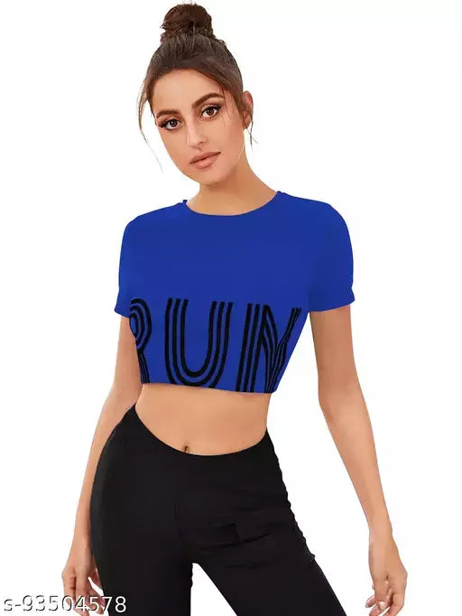 DHUNKI Women's Regular Crop Top