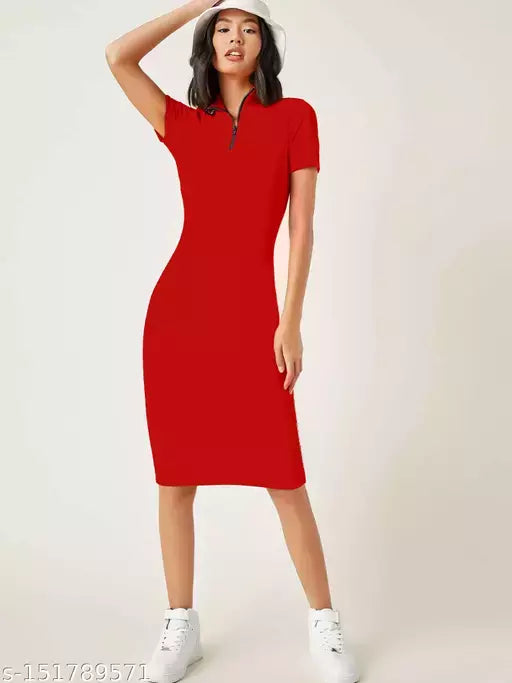 One Piece Red Dress For Woman