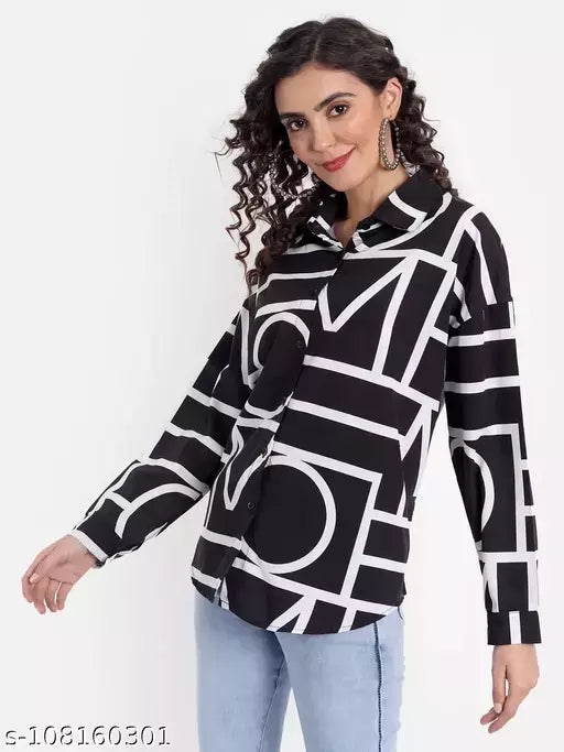 Women Full Sleeves Printed Shirt