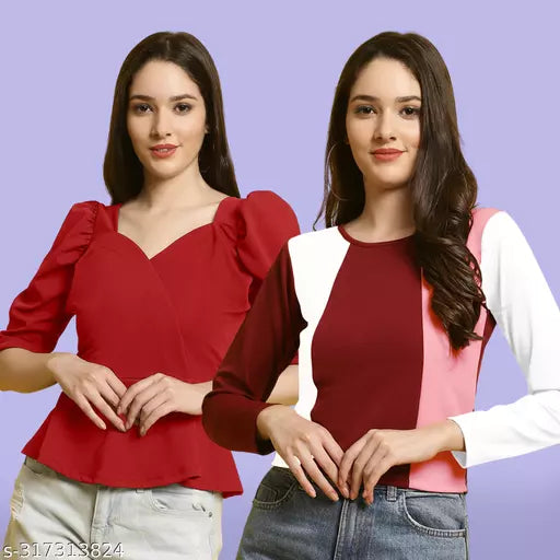 Casual Classic Fashion Forward Women's Top - Pack of 2