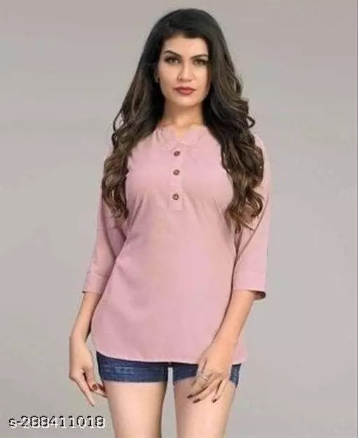 Womens Crepe solid top  partywear top  trendy top  crepe top