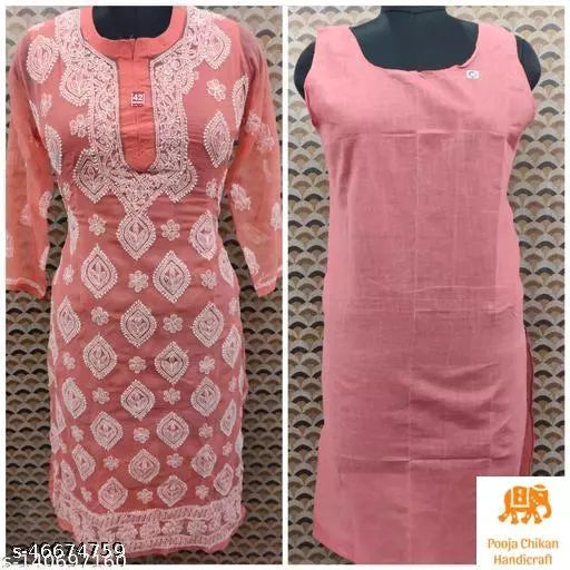 Handwork Chikankari Chiffon boota jaal with inner.