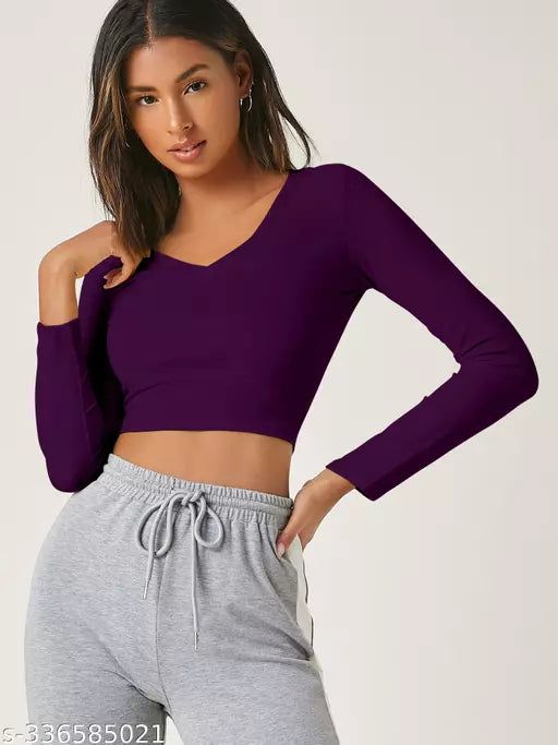 Western Printed V_ Neck Crop Top