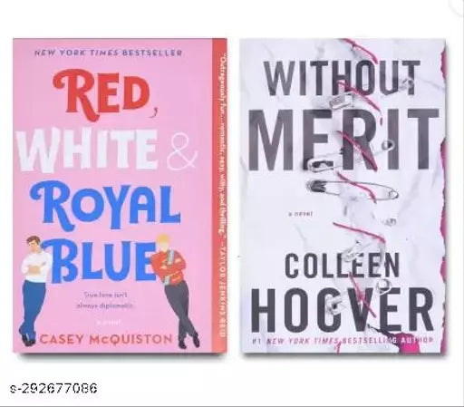 Red  White & Royal Blue + Without Merit ( Romance Combo)  (Paperback  Casey McQuiston (Author)  Colleen Hoover (Author))