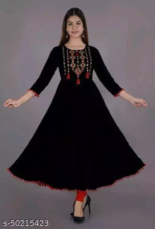 Womens embroidery long kurta
